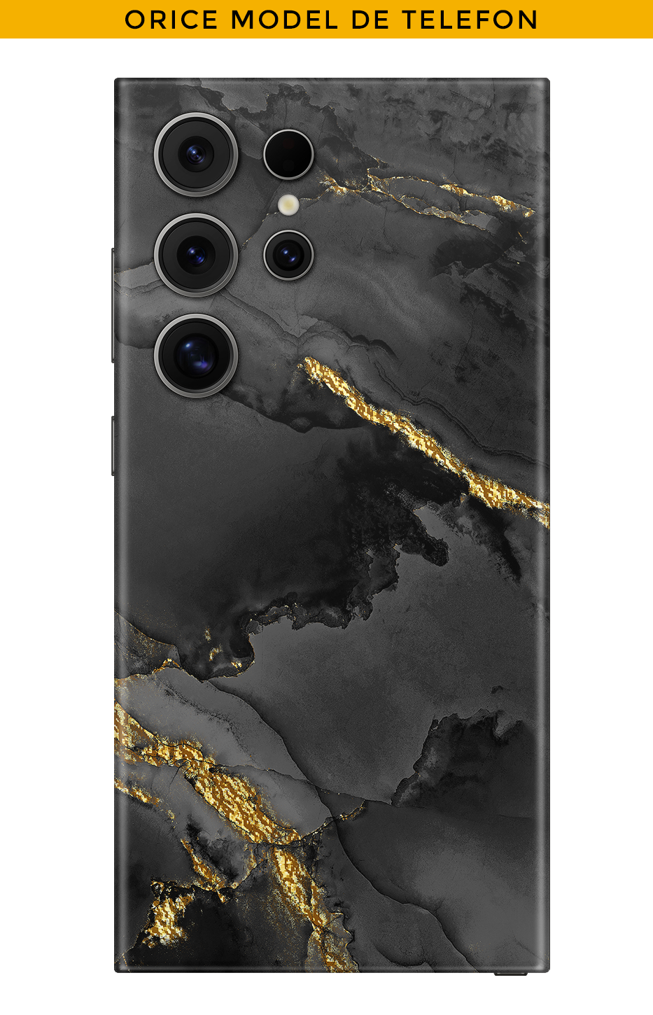 Skin ANY PHONE - Dark with 22k gold