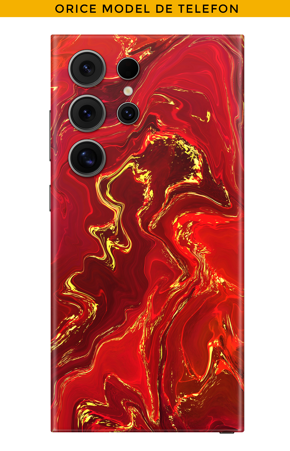Skin ANY PHONE - Red Gold