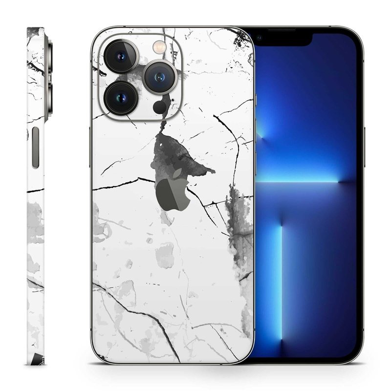 Iphone Skin Flame - Skin IPhone - White Marble (finisaj Mat)