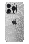 Skin iPhone - Silver Honeycomb 3D