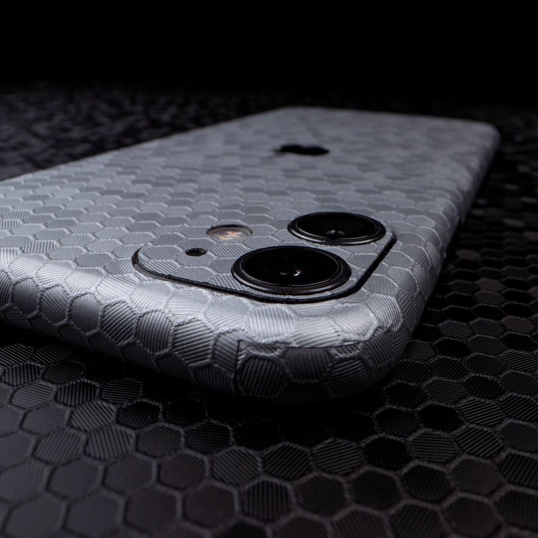 Iphone Skin - Skin IPhone - Silver Honeycomb 3D